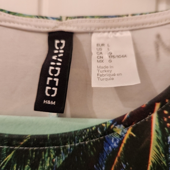 H&M Tropical Print Minidress - Size L - Picture 3 of 3